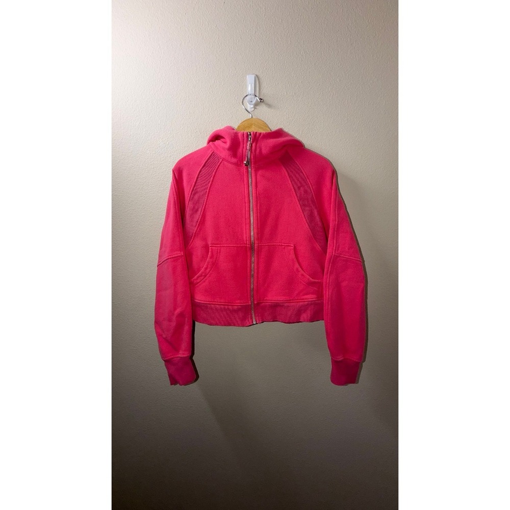 Women's Lululemon Hot Pink Cropped Scuba Jacket Size Medium/Large